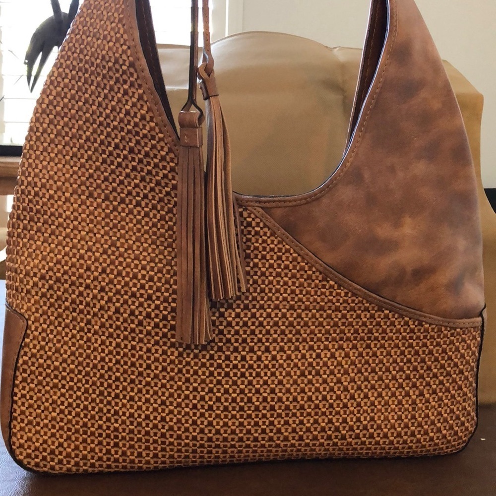 PATRICIA NASH AMAYA HOBO SHOULDER BAG in Sand NWT